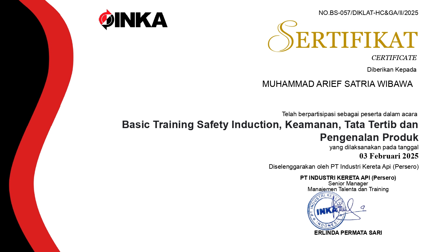 INKA - Basic K3 Training